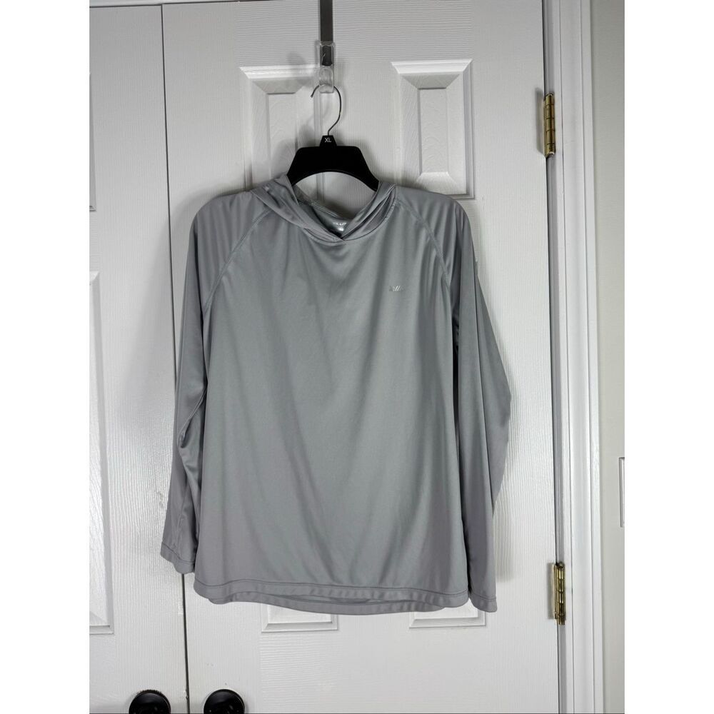 Willits Womens Silver Hooded Pullover Size Large